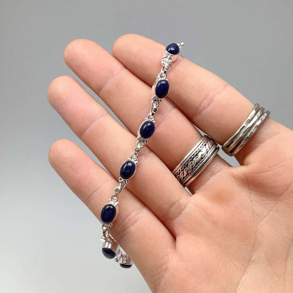 Sodalite Sterling Silver Bracelet-Rocks and Gems Canada