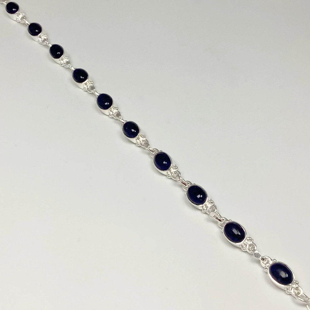 Sodalite Sterling Silver Bracelet-Rocks and Gems Canada