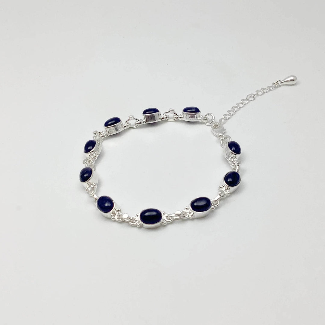 Sodalite Sterling Silver Bracelet-Rocks and Gems Canada