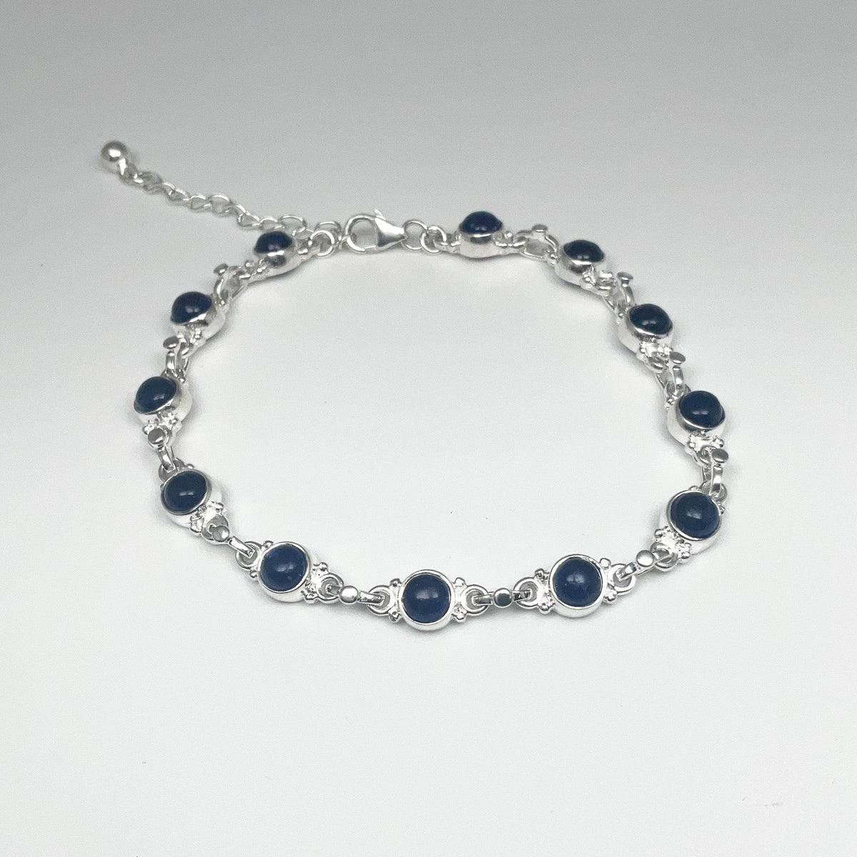 Sodalite Sterling Silver Bracelet-Rocks and Gems Canada