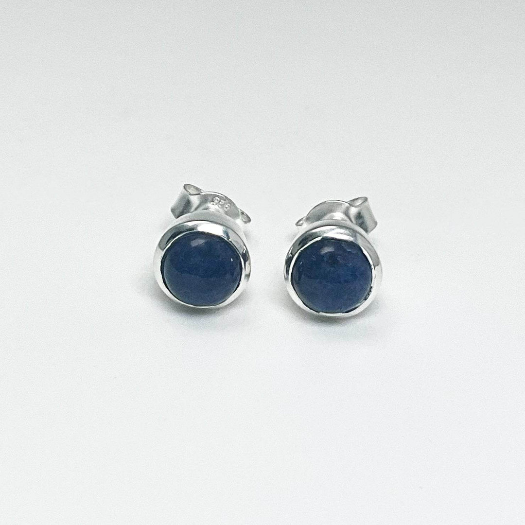 Sodalite Stud Earrings-Rocks and Gems Canada