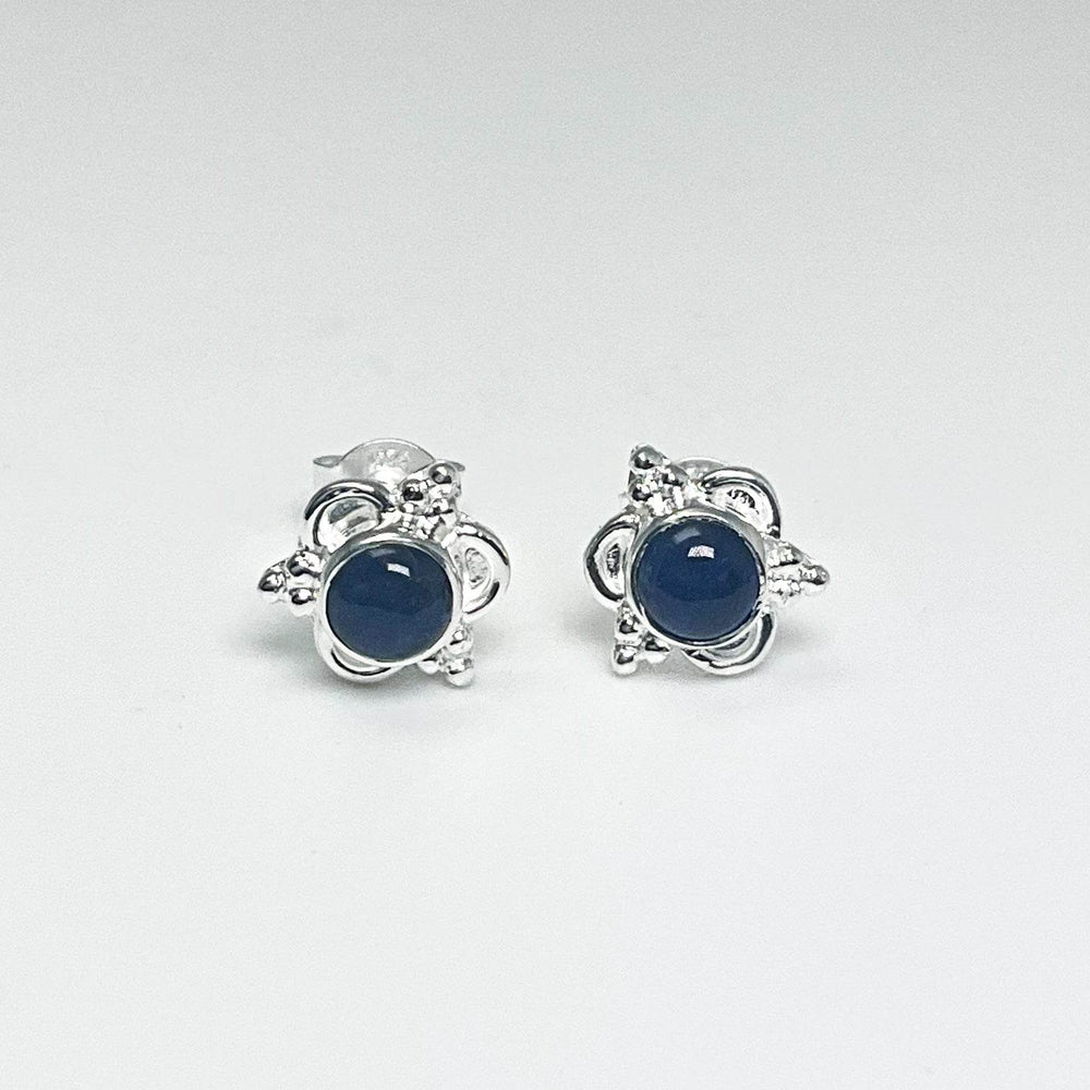 Sodalite Stud Earrings-Rocks and Gems Canada