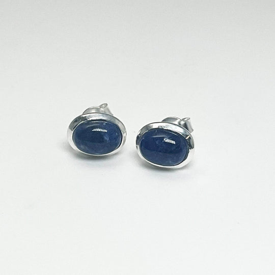 Sodalite Stud Earrings-Rocks and Gems Canada