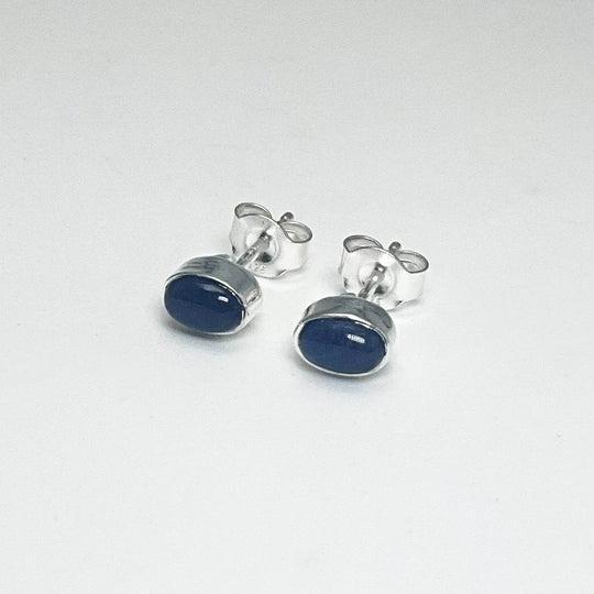 Sodalite Stud Earrings-Rocks and Gems Canada