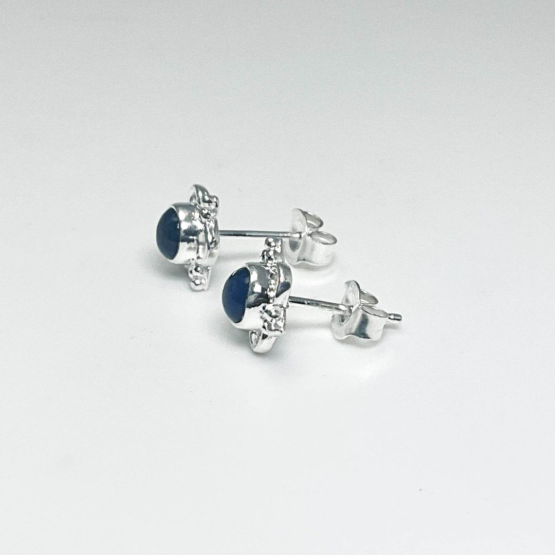 Sodalite Stud Earrings-Rocks and Gems Canada