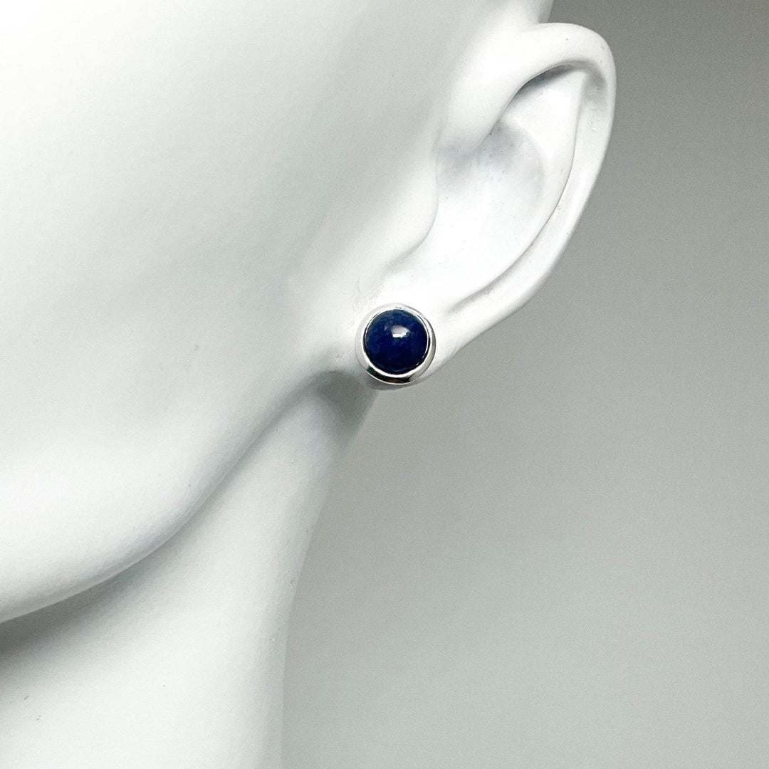 Sodalite Stud Earrings-Rocks and Gems Canada