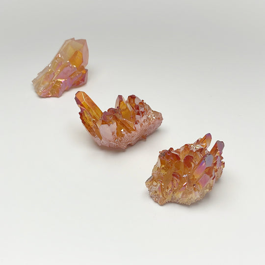 Sunset Aura Quartz Cluster - Rocks and Gems Canada