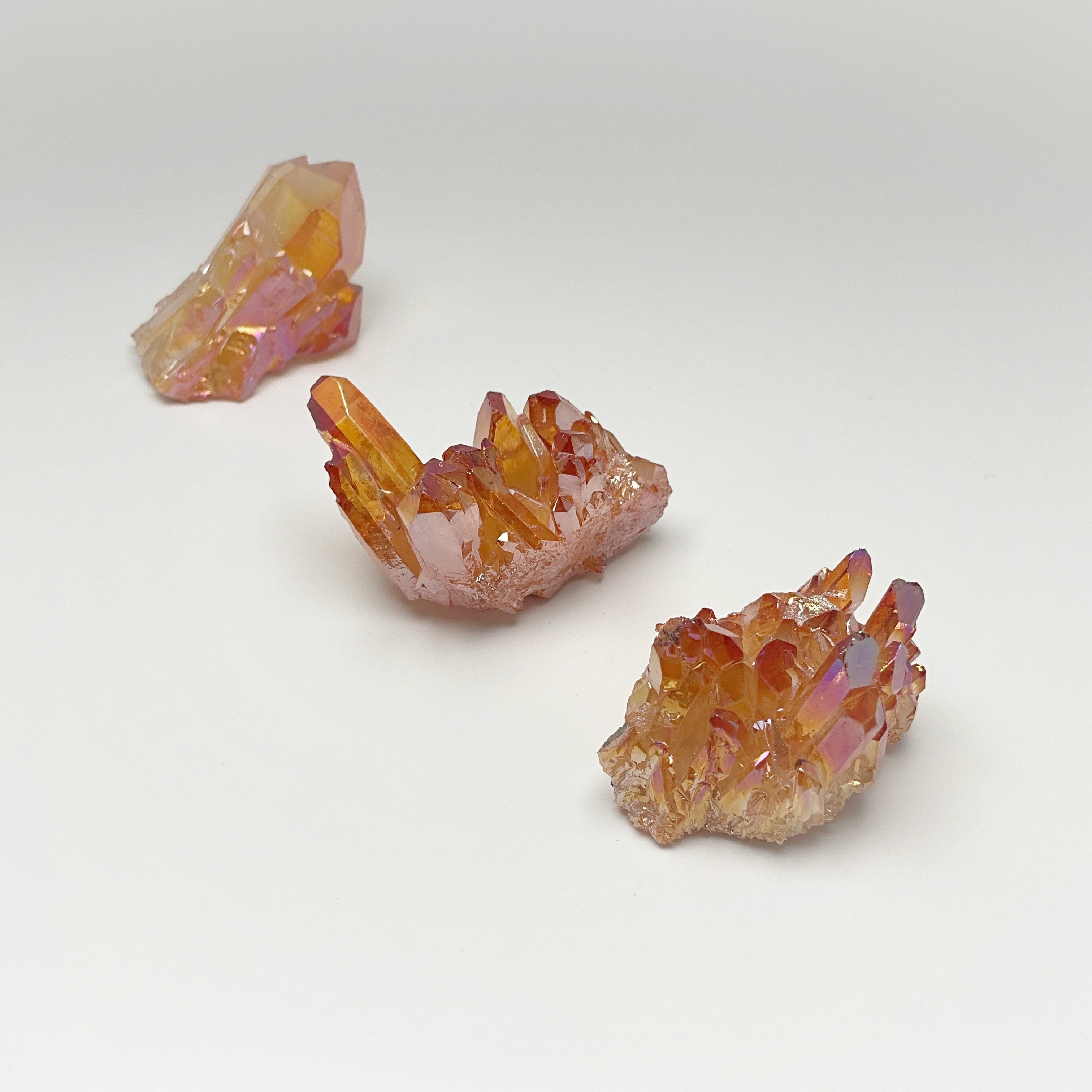 Sunset Aura Quartz Cluster - Rocks and Gems Canada