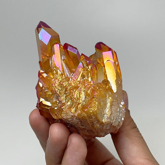 Sunset Aura Quartz Cluster - Rocks and Gems Canada
