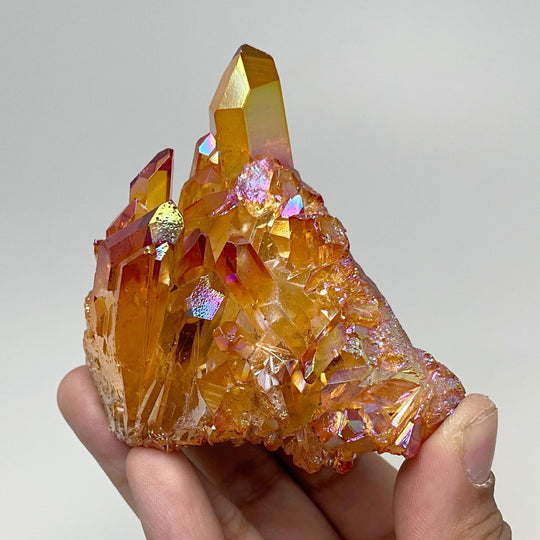 Sunset Aura Quartz Cluster - Rocks and Gems Canada