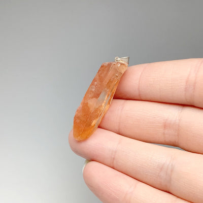 Tangerine Quartz Rough Pendant