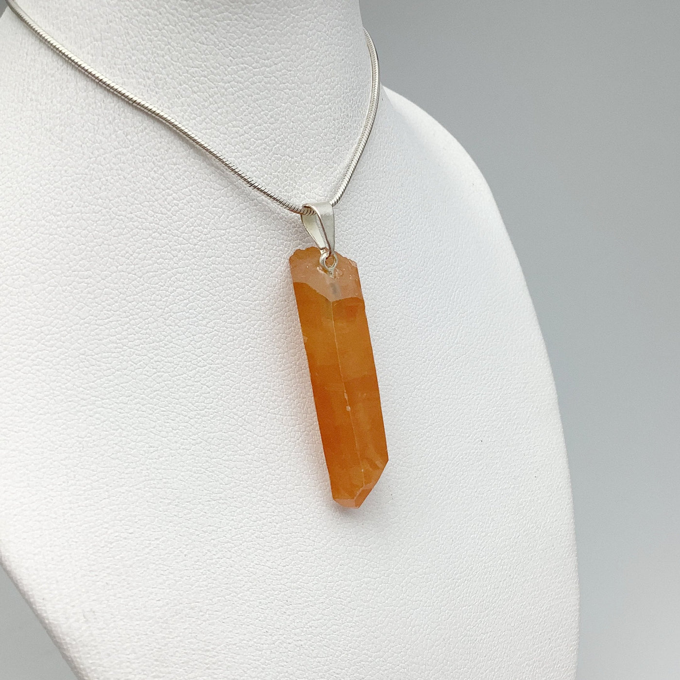 Tangerine Quartz Rough Pendant