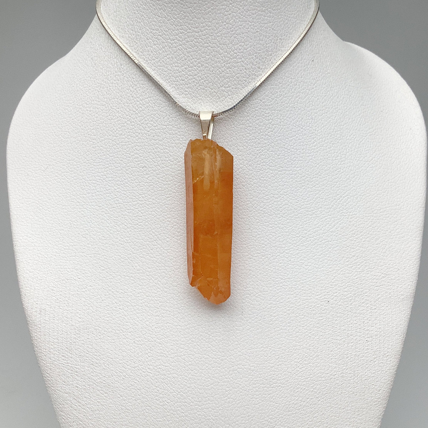 Tangerine Quartz Rough Pendant