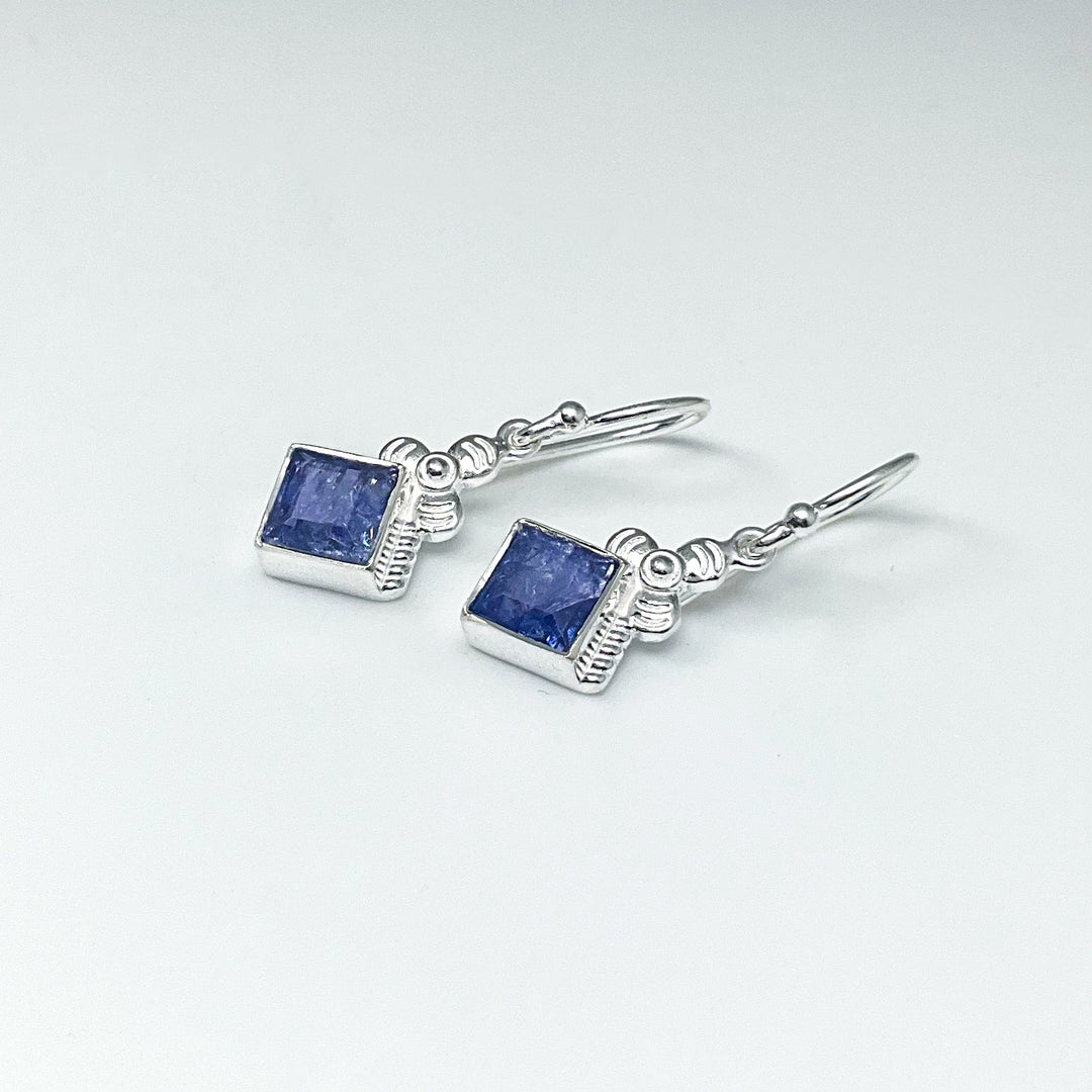 Tanzanite Dangle Earrings-Rocks and Gems Canada
