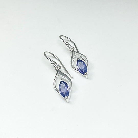 Tanzanite Dangle Earrings-Rocks and Gems Canada