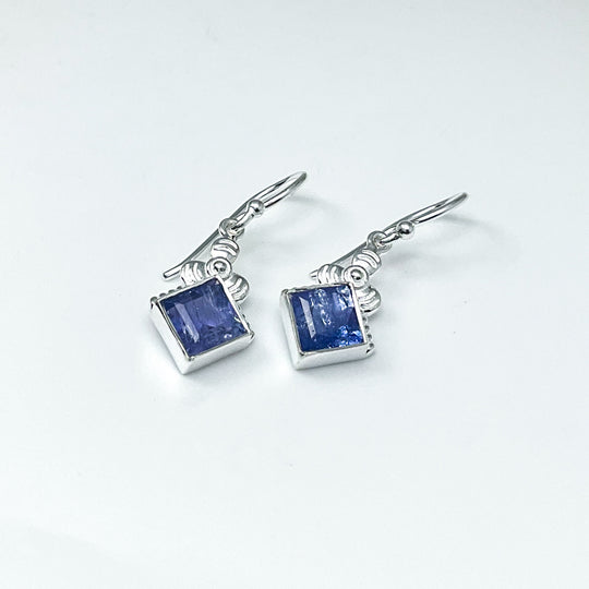 Tanzanite Dangle Earrings-Rocks and Gems Canada