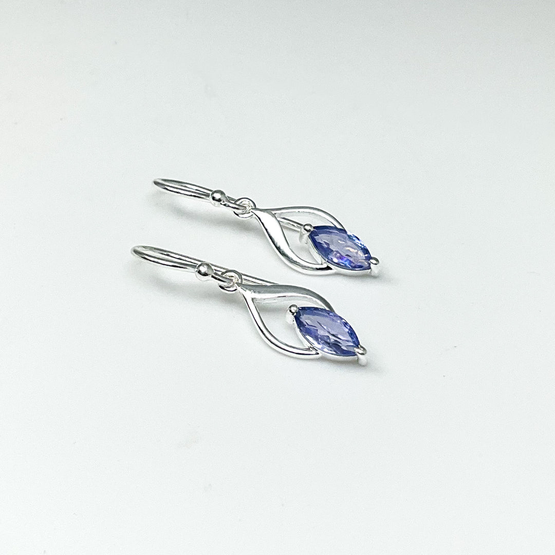 Tanzanite Dangle Earrings-Rocks and Gems Canada