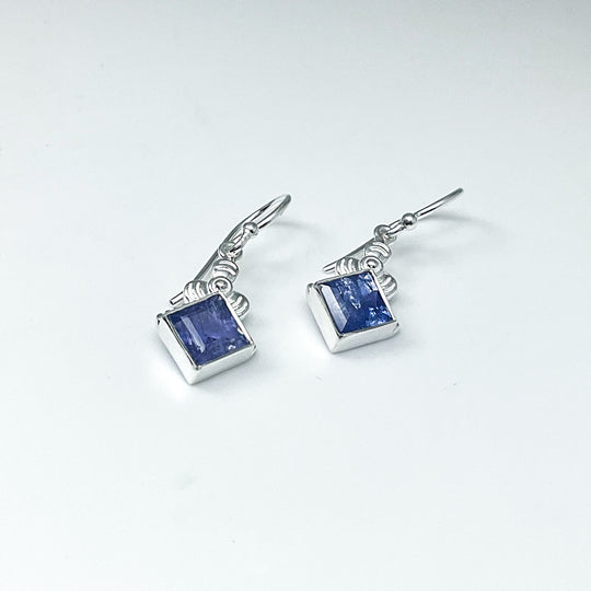 Tanzanite Dangle Earrings-Rocks and Gems Canada
