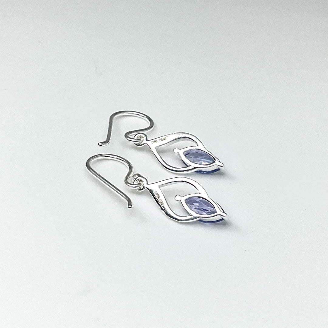 Tanzanite Dangle Earrings-Rocks and Gems Canada