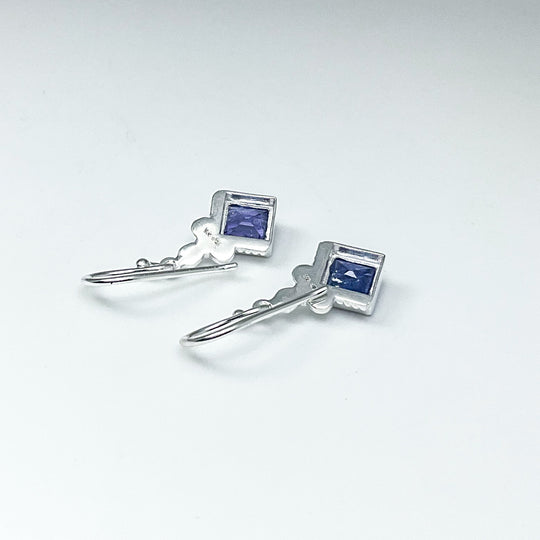 Tanzanite Dangle Earrings-Rocks and Gems Canada
