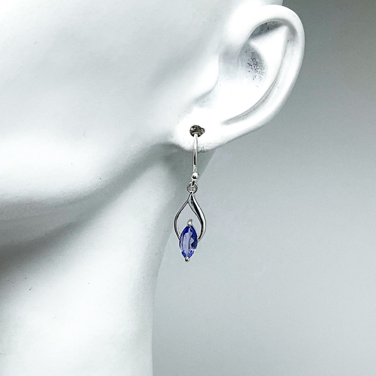 Tanzanite Dangle Earrings-Rocks and Gems Canada