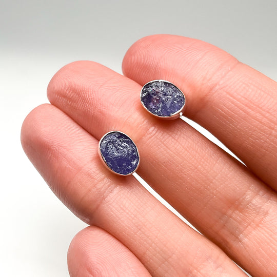 Tanzanite Stud Earrings-Rocks and Gems Canada