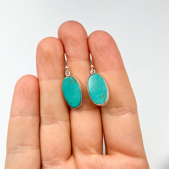 Turquoise Dangle Earrings-Rocks and Gems Canada
