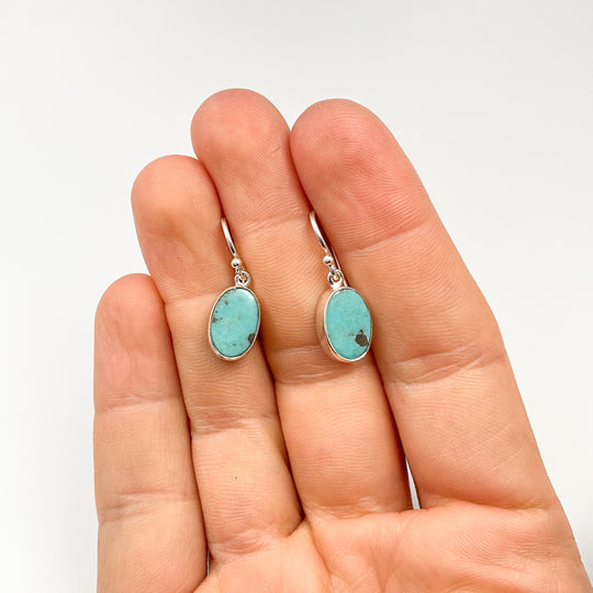 Turquoise Dangle Earrings-Rocks and Gems Canada