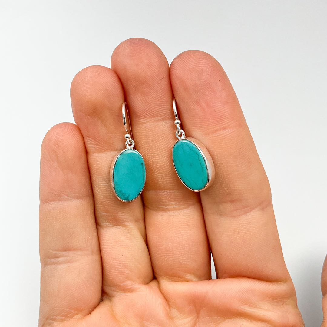 Turquoise Dangle Earrings-Rocks and Gems Canada