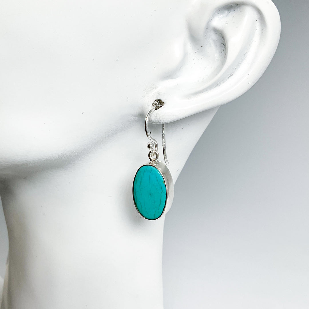 Turquoise Dangle Earrings-Rocks and Gems Canada