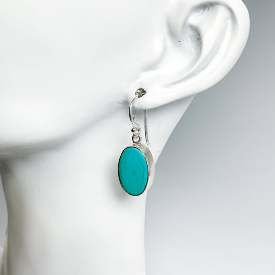 Turquoise Dangle Earrings-Rocks and Gems Canada