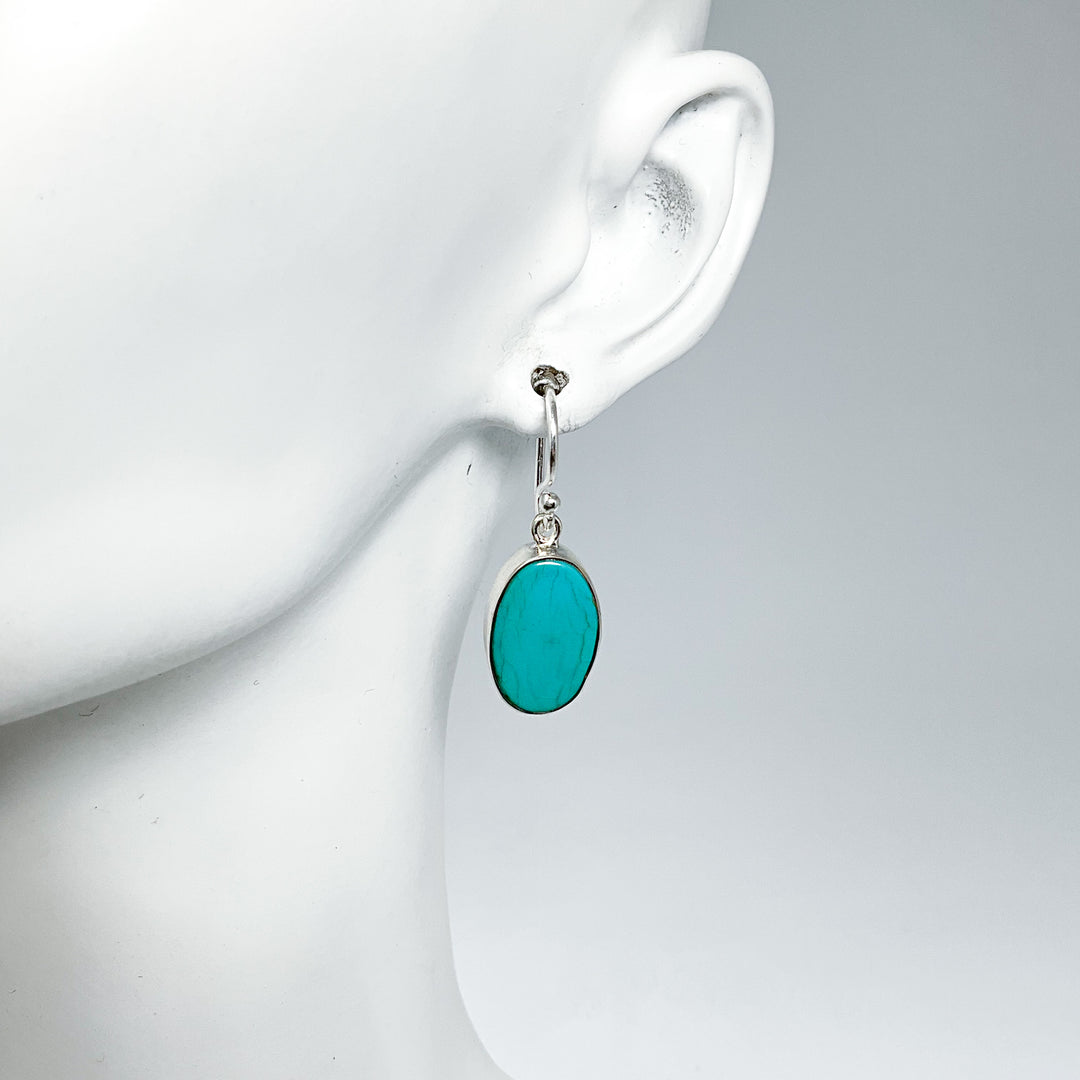 Turquoise Dangle Earrings-Rocks and Gems Canada