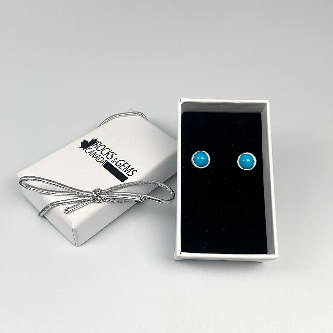 Turquoise Stud Earrings-Rocks and Gems Canada
