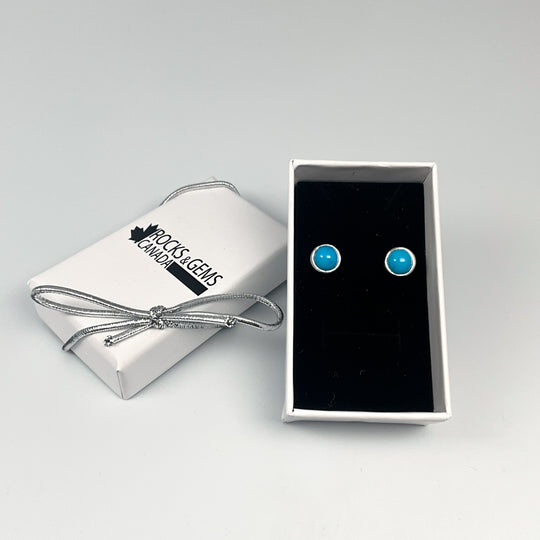Turquoise Stud Earrings-Rocks and Gems Canada