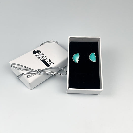 Turquoise Stud Earrings-Rocks and Gems Canada