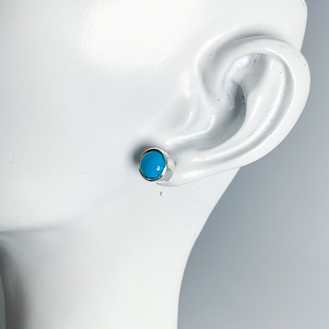 Turquoise Stud Earrings-Rocks and Gems Canada