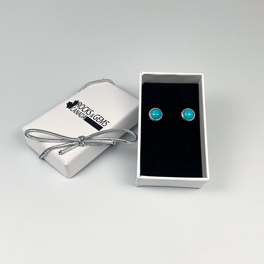 Turquoise Stud Earrings-Rocks and Gems Canada