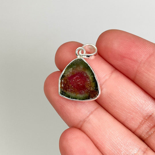 Watermelon Tourmaline Pendant-Rocks and Gems Canada