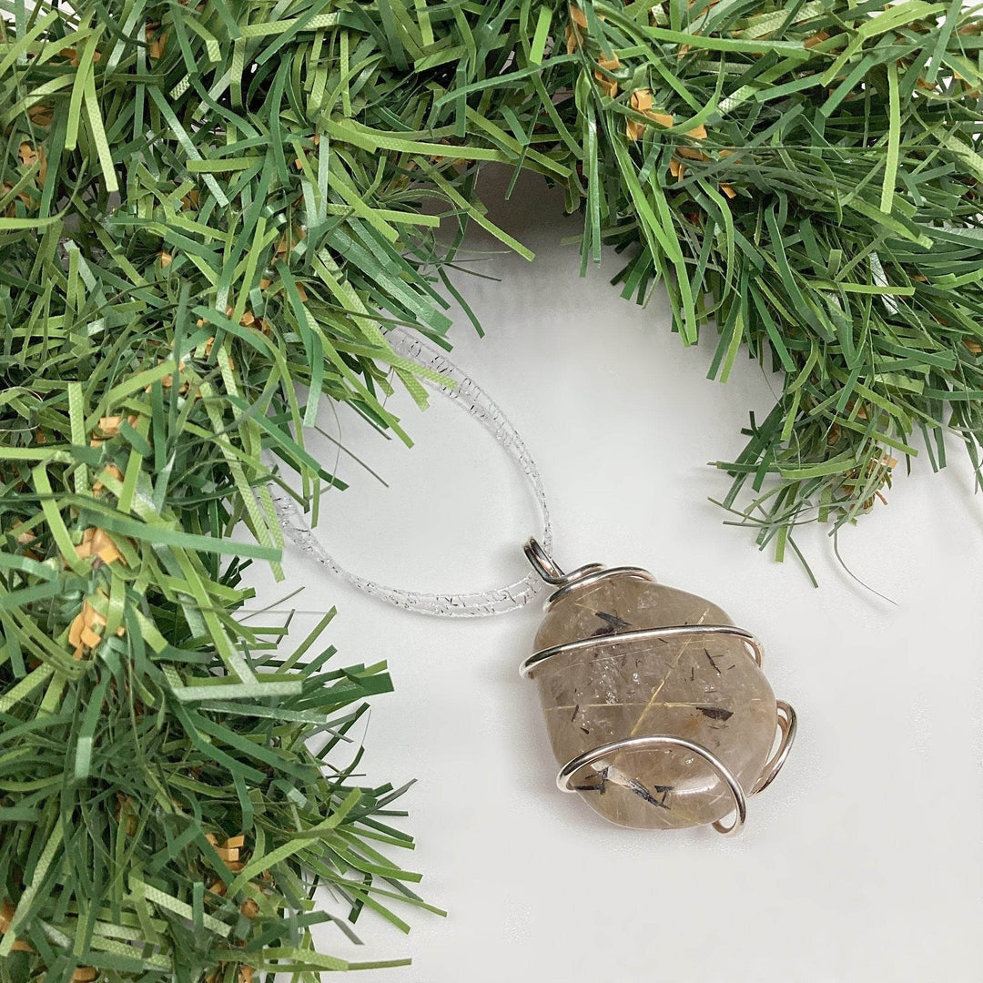 Wire Wrap Gemstone Christmas Ornament-Rocks and Gems Canada