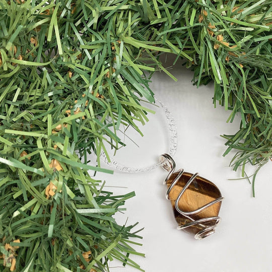 Wire Wrap Gemstone Christmas Ornament-Rocks and Gems Canada