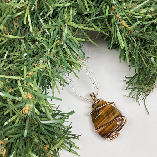 Wire Wrap Gemstone Christmas Ornament-Rocks and Gems Canada