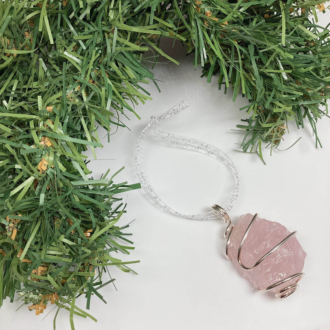 Wire Wrap Gemstone Christmas Ornament-Rocks and Gems Canada