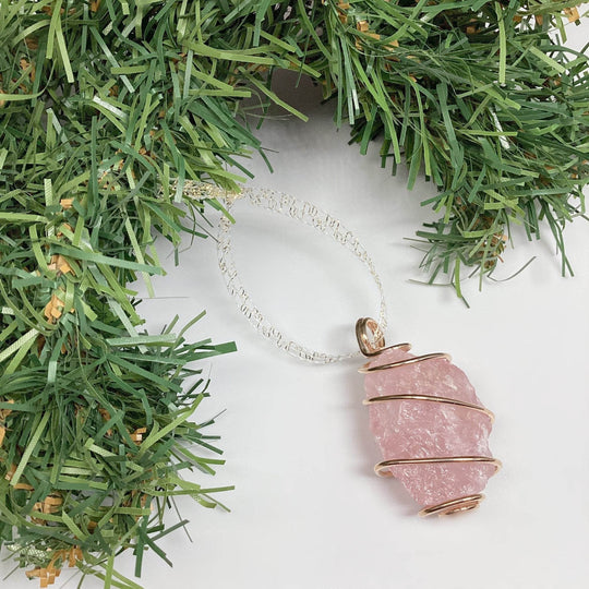 Wire Wrap Gemstone Christmas Ornament-Rocks and Gems Canada