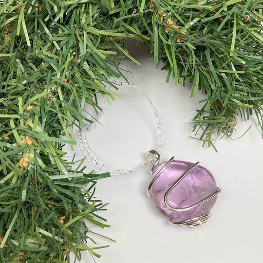 Wire Wrap Gemstone Christmas Ornament-Rocks and Gems Canada