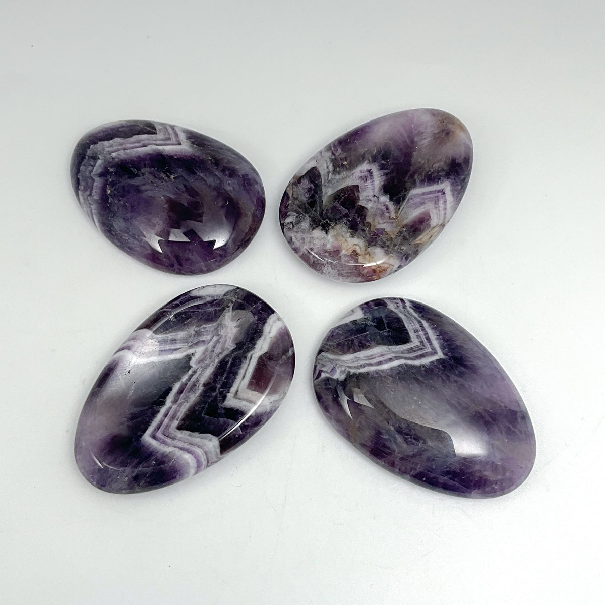 Worry Stone - Chevron Amethyst-Rocks and Gems Canada