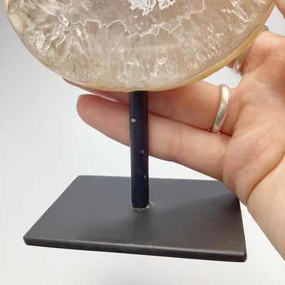 Natural Agate Geode on Stand
