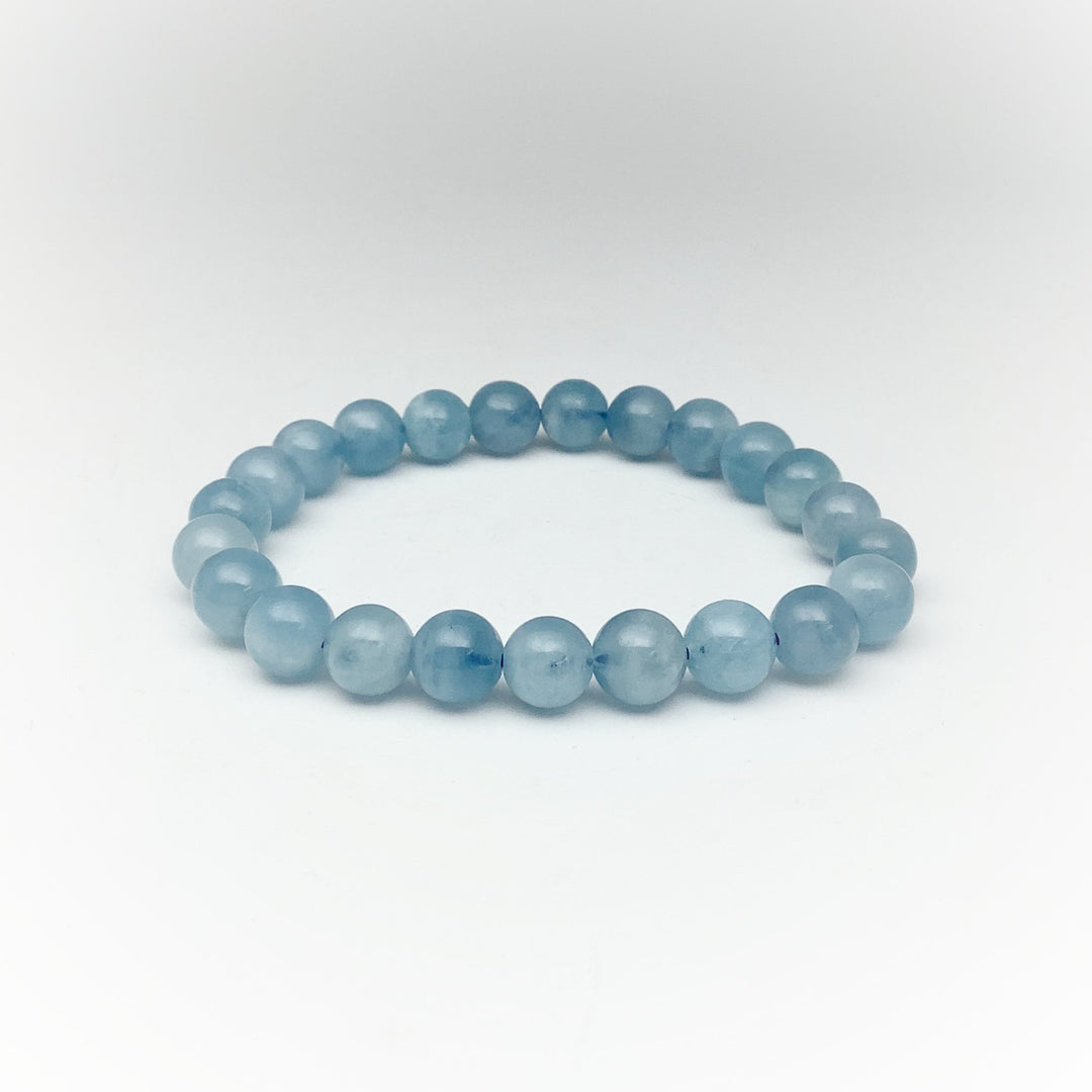 Aquamarine Beaded Bracelet - Rocks and Gems Canada