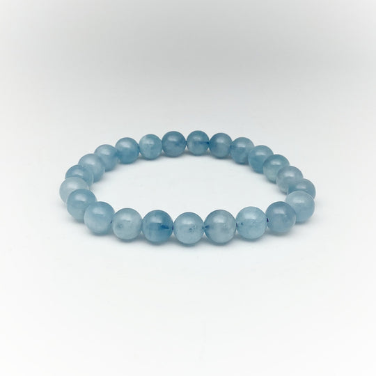 Aquamarine Beaded Bracelet - Rocks and Gems Canada