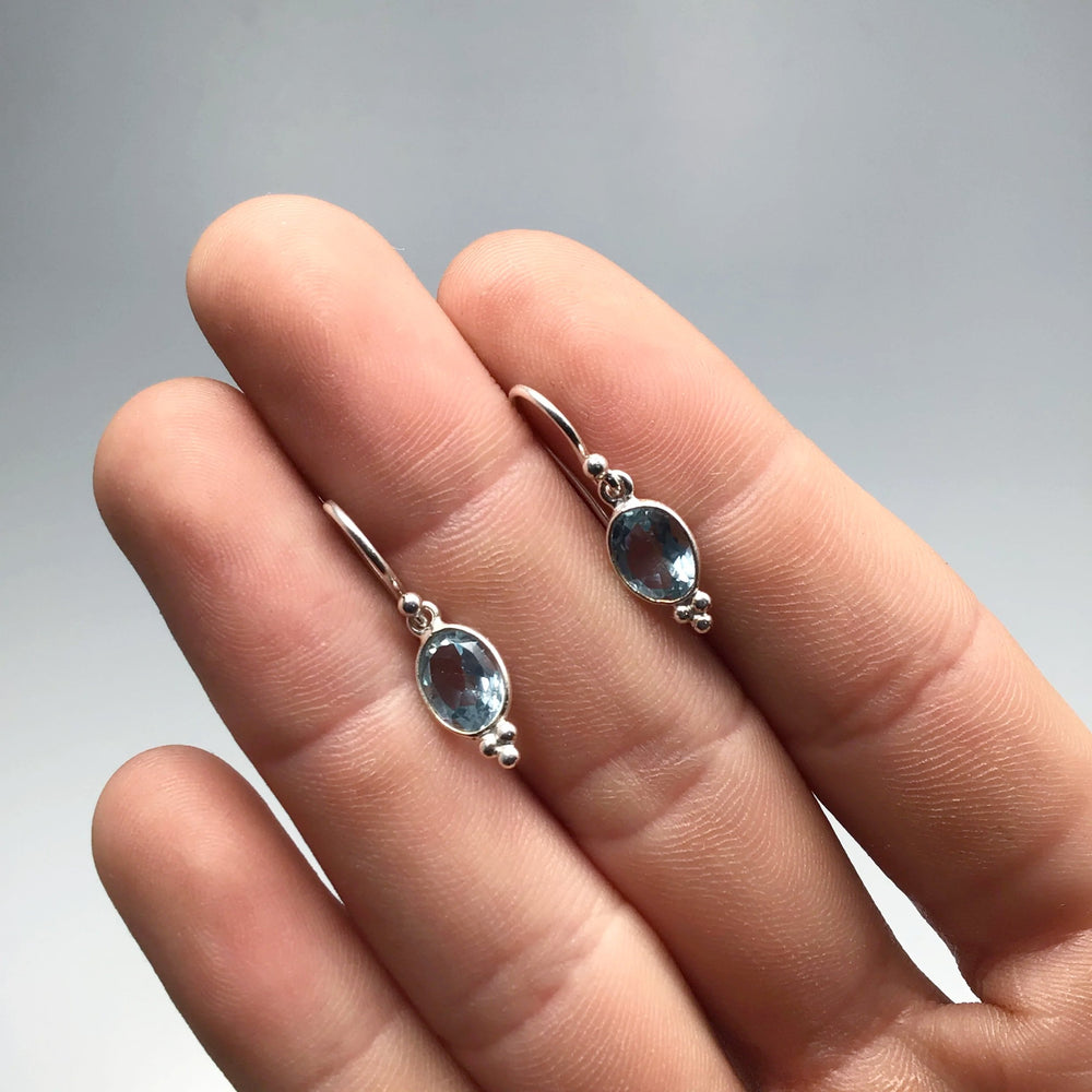 Blue Topaz Dangle Earrings - Rocks and Gems Canada
