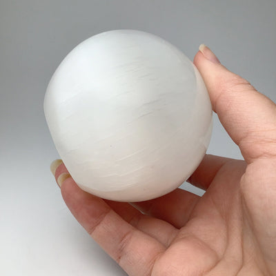 Selenite Sphere with Cut Base